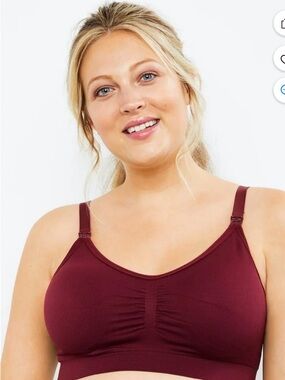 Under Control Maternity Nursing Bra Wine-Colored size L
